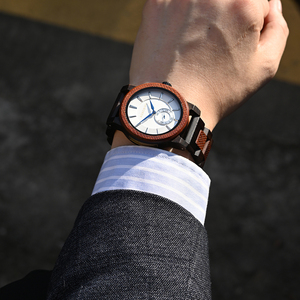 Montre à quartz personnalisée pour hommes, style classique de luxe ETA, haute qualité, étanche, en bois, avec affichage du cadran et pointeur à bas quantité minimale de commande, livraison directe - Product Image 4