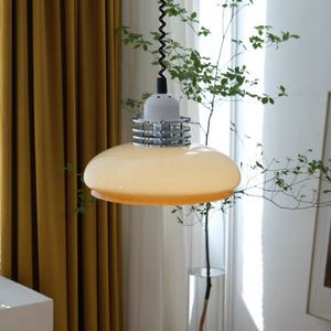 Bauhaus Retro Milk Tea Adjustable Pendant <b>Light</b> Japanese Wabi-Sabi Style for <b>Dining</b> Room Bar Island Chandeliers Pendant <b>Lights</b> - Product Image 6