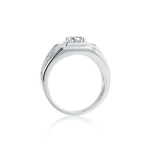 <span class=keywords><strong>Dimo</strong></span> Bague de fiançailles en moissanite de classe D 1 carat pour homme en argent sterling S925 avec motif de pierre classique Bijoux classiques - Product Image 3