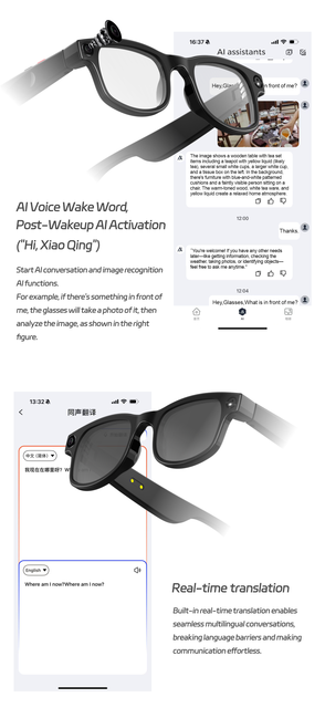 Hot-selling Kairui G1 Smart Glasses Polarized 8.0MP Camera Call AI Translation Recognition 1080P Video Recording Metal Frame