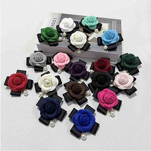 Broches de Tecido com Aroma de Rosa e Revestimento de Ródio com Corsages de Camélia para Ocasiões de Casamento Femininas e Infantis - Product Image 6