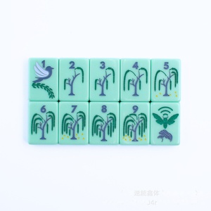En stock : Ensemble de mahjong pour femmes de style américain, avec illustrations sur le thème du sud, idéal pour les fêtes et les divertissements. - Product Image 2