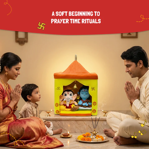 Chokha Vesh Plush Mandir pour Enfants, Kit de Jeu Temples Hindous Pliable et Doux de 53 cm, Jouet d'Apprentissage Spirituel Non Toxique pour 2-4 Ans, Puja à Domicile - Product Image 5