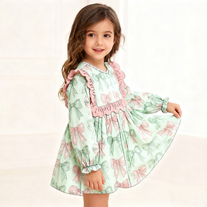 Çocuklar önlüklü giyim bebek bebek çocuk yürüyor kız kardeş giyim noel düğüm nakış elbise seti kıyafet eşleştirme - Product Image 3