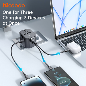 Nuovo adattatore da viaggio di serie 20W 18W PD QC Dual USB + C tipo presa ca 20W adattatore da viaggio universale di alimentazione per USA AU UK EU JP <span class=keywords><strong>SA</strong></span> - Product Image 4