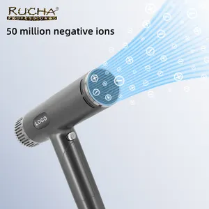 110000Rpm Ion Máy Sấy Tóc Ánh Sáng Xách Tay Chuyên Nghiệp Máy Sấy Tóc Không Chổi Than Tự Động Làm Sạch Máy Sấy Tóc Máy