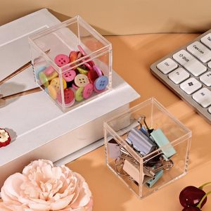 Boîte à bonbons carrée en acrylique transparente avec couvercle – Offre spéciale - Product Image 5