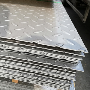 Plaque en acier inoxydable en alliage d'aluminium gaufré feuille d'acier inoxydable en relief à carreaux de diamant plaque antidérapante - Product Image 4