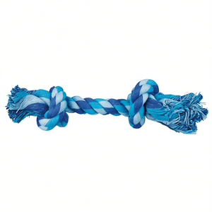 Juguete masticable para mascotas, cuerda de 28 cm, 150 g, diseño de nudo trenzado azul para perros - Product Image 2
