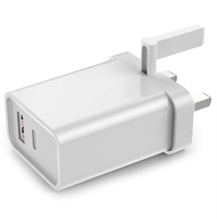 Chargeur mural rapide 45W avec Type-C PD 3.0 QC 3.0 Prise US UK EU pour téléphones mobiles