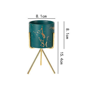 Stoples sendok garpu buah keramik butir emas, produk baru-elegan bingkai logam pemegang untuk makanan penutup dan pisau untuk penggunaan Dapur - Product Image 4