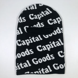 Free Mock up Full Face Überall wiederholte Jacquard gestrickte Sturmhaube Mütze Custom Ihr eigenes Logo One Hole Oem Designer Ski masken - Product Image 3