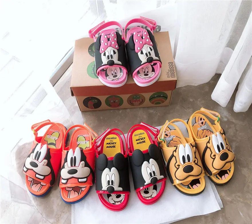 Mickey Mouse Enfants's Jelly Shoes Kids Non-Slip Sandales Unisexe Été Chaussures 