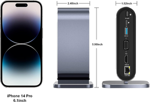 SYONG - Base de Conexión USB C 12 en 1 para <span class=keywords><strong>Laptop</strong></span> Mac <span class=keywords><strong>Surface</strong></span> Legion Go, con VGA, HDMI 4K, Ethernet de 100 Mbps - Product Image 6