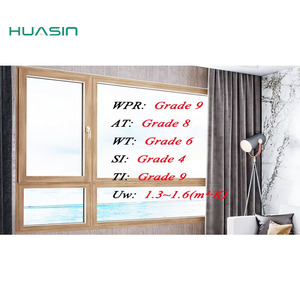Fabricante de <span class=keywords><strong>Ventanas</strong></span> de Madera Revestidas de Aluminio Cherry con Sellado Superior Estándar Estadounidense 2025, Directo de Fábrica Huasin - Product Image 2