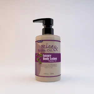 Plastic products private label Rice Bran Oil Luxury Body Lotion care low moq Customized product