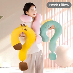 Cuscino Peluche a Forma di Punto <span class=keywords><strong>Interrogativo</strong></span>, Cuscino da Viaggio Multifunzionale a Forma di U per Pisolino in Ufficio e Decorazione del Divano - Product Image 5