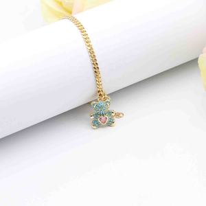 Offre Spéciale mignon ours en peluche pendentif collier 18K plaqué or laiton lien chaîne meilleur ami cadeaux d'anniversaire - Product Image 6