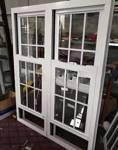 Chất Lượng Cao Tùy Chỉnh Úc-Phong Cách Upvc Dọc Nhà Cửa Sổ Thiết Kế Hiện Đại Duy Nhất Đôi Treo Thanh Lịch Kính - Product Image 2