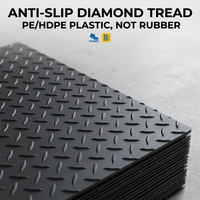 Tapis de sol robustes en HDPE 4x8, protection anti-UV, haute résistance, fabrication directe d'usine, tapis composites en HDPE