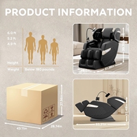 Meilleure Vente : Fauteuil de Massage Corps Entier Zéro Gravité - Luxe Moderne Shiatsu avec Pompe à Chaleur et Fonction Musicale pour Soulagement des Pieds et du Cou