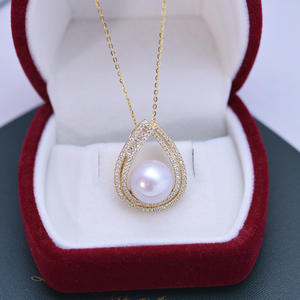 Collar con Colgante de Plata S925 de Zhuji Danshui, Perla Redonda de 11-12 mm, Color Morado Demonio, con Ligeras Imperfecciones - Product Image 1