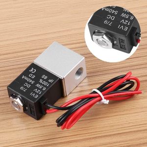 Vanne solénoïde à air Beduan 2 voies normalement fermée 12V DC 1/8 NPT Corps en aluminium - Product Image 3