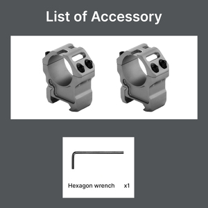 Anneaux de montage en aluminium BANGBANG pour tube de 1 pouce, hauteur centrale de 1,0 pouce avec vis double rangée (gris) - Product Image 5