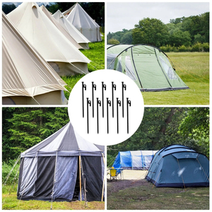 Clavos de Acero Resistentes y Alargados para Tiendas de Campaña, Clavos para Sujeción a Tierra para Camping y Playa, 15CM 20CM 25CM 30CM 35CM 40CM - Product Image 4