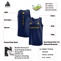 Débardeur de marathon tricoté sur mesure, respirant, séchage rapide, 100 % polyester, vente en gros, tenue d'équipe, MOQ personnalisable, nom et numéro
