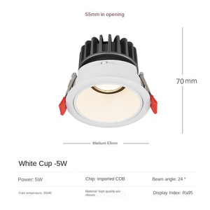 ไฟสปอตไลท์ LED แบบ COB ดาวน์ไลท์สำหรับโรงแรมบ้านและห้างสรรพสินค้า - Product Image 4