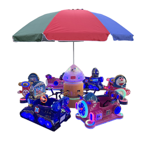 Kiddie điện giải trí đi xe di động <span class=keywords><strong>mini</strong></span> Carousel sân sau 6 chỗ điện vui vẻ đi vòng với âm nhạc - Product Image 1