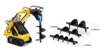 Mini pelle 23hp Bush Ranger compatible avec Dingo Kanga, châssis à chenilles télescopiques en caoutchouc, essence, godet 4 en 1, mini chargeuse à chenilles