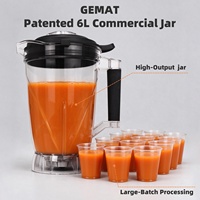 Blender Jus Buah Multifungsi Anti Bising dengan Kontrol Timer dan Peredam Suara, Kapasitas 6 Liter, Blender Profesional Anti Bising