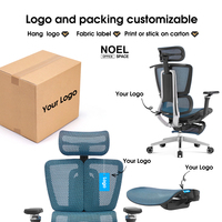 Sillas de Oficina Ergonómicas Modernas de Malla con Reposapiés al por Mayor, Sillas de Oficina, Muebles de Escritorio, Juego de Mesa y Silla de Oficina