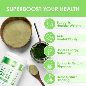 Poudre de superaliments bio OEM 237g saveur pomme verte, mélange pour boisson avec probiotiques, soutien nutritionnel quotidien pour la <span class=keywords><strong>santé</strong></span> intestinale - Product Image 4