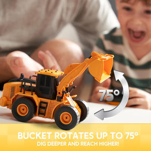 Camion <span class=keywords><strong>tracteur</strong></span> excavateur <span class=keywords><strong>télécommandé</strong></span> DWI Dowellin avec lumière et son, 2,4 G, chargeur frontal, jouet de construction - Product Image 2