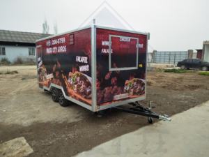 Master Mobile Kitchen Pizza & Coffee Hotdog Cart Street Kiosk BBQ Smoker Stove Candy Trailer Food Truck Roof for Mobile Catering - Product Image 2