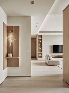 Dressing sur mesure de style européen moderne pour appartements et villas, réglable pour une utilisation hôtelière, panneau en contreplaqué, bois - Product Image 3