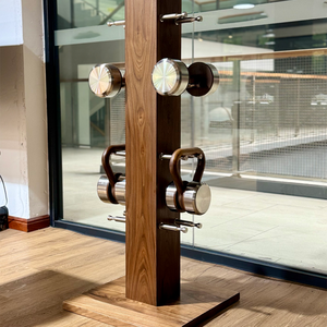 Manubri in Legno Massello e Acciaio Inossidabile di Grado Commerciale, Antiruggine, Silenziosi, Antiscivolo, Artigianali per Studi Fitness di Alta Gamma - Product Image 2