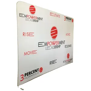 Portable Exhibition Booth Wall Banner Stand Straight Backdrop Tension Fabric Pop Up Display For Trade Show