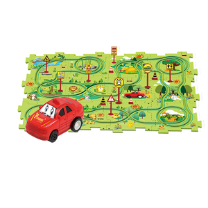 Jouet d'assemblage de voiture d'avion électrique, <span class=keywords><strong>Puzzle</strong></span> de dinosaure, jouet de voiture de Rail - Product Image 4