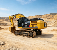 Excavatrice CAT 336D d'occasion en bon état, moteur Cat C9, godet de 1,87 m³, en stock, prête à être expédiée