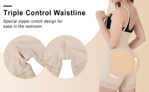 All'ingrosso da <span class=keywords><strong>donna</strong></span> con triplo controllo in lattice Shaper pantaloncini traspiranti per Lifter di testa Shapewear in taglie forti - Product Image 4
