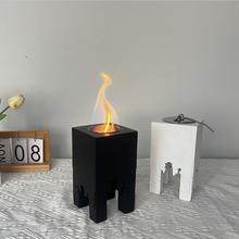 Cheminée à alcool de bureau en ciment Style chinois Square-cubine Alcool Real Fire Lamp - Product Image 3