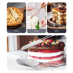 Bánh thép không gỉ thìa bánh mì dao bánh máy chủ bánh pizza pho mát xẻng L kim loại bánh dao và máy chủ thiết lập - Product Image 5