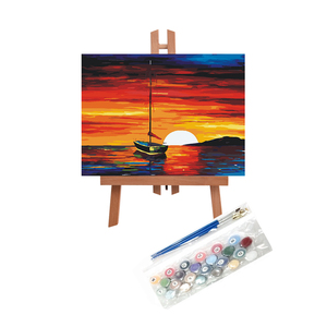 Pintura por Números DIY <span class=keywords><strong>para</strong></span> Adultos Principiantes, Kit de Pintura al Óleo de Calle Nocturna Moderna y Colorida, Lienzo Preimpreso, Decoración de Pared <span class=keywords><strong>para</strong></span> el Hogar - Product Image 5