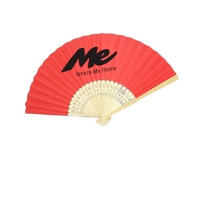 Promotional Fan Customized Paper Hand Fan <b>Bamboo</b> Rib 21cm Wood Folding Fan for Wedding and Party Use - Product Image 6