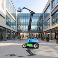Plateforme élévatrice télescopique articulée haute performance, capacité de charge 200 kg, alimentation diesel/électrique, hauteur de plateforme maximale 24 m