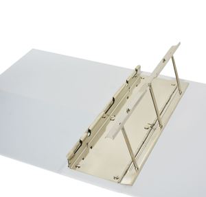 Fuxi PVC <b>Plastic</b> Binder White 3-Pipe Stationary Document Holder with Clear <b>Pocket</b>, School and Office Hardware Folder - Product Image 6